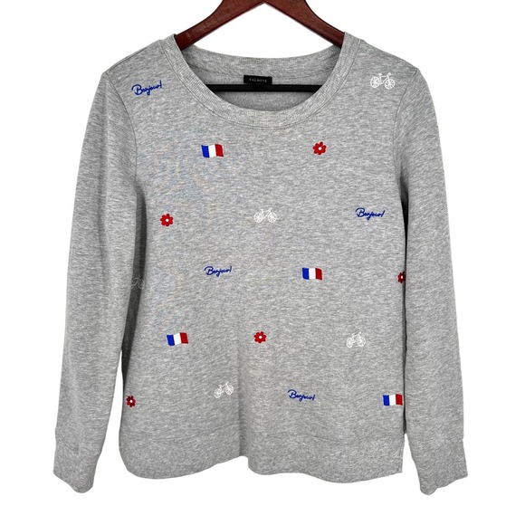 Talbots Tops - Talbots Sz XS Soft Inner Fleece French France Europe Sweatshirt Blouse Top